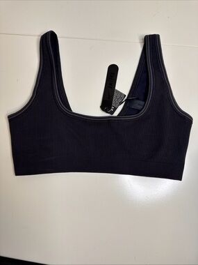 Nike Skims Obsidian Ribbed Seamless Micro Scoop Bra Small NWTs